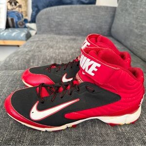 Nike Fastflex Huarache high performance baseball turf cleat Red Black Size 7